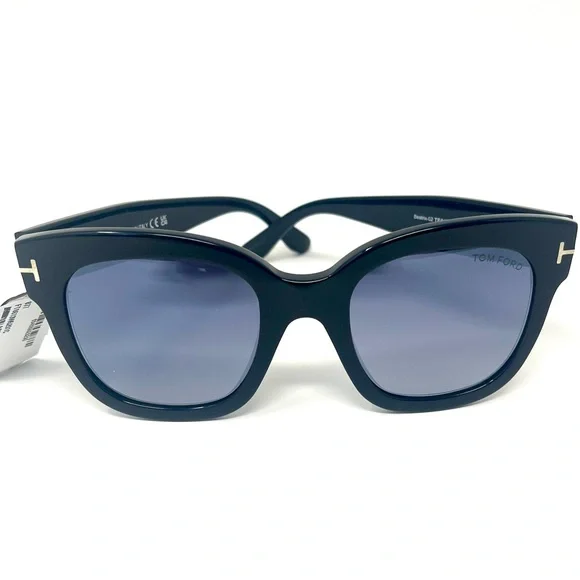 ❗️SOLD❗️TOM FORD Beatrix 52mm Shiny Black Sunglasses ~ Authentic Brand New - Picture 2 of 13